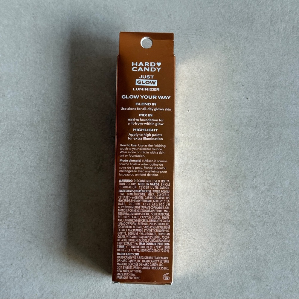 Hard Candy Just Glow Luminizer Golden Glow 5223 Vitamin C Niacinamide 1 fl oz - Picture 2 of 3